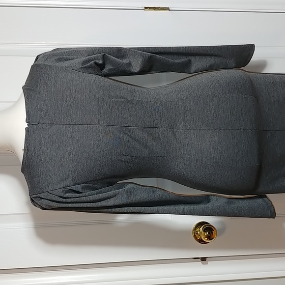 Rouched body con long sleeve mini dress. NWT - Picture 4 of 14